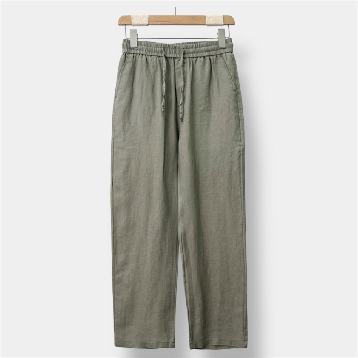 OLD MONEY Pantaloni in lino dal taglio dritto