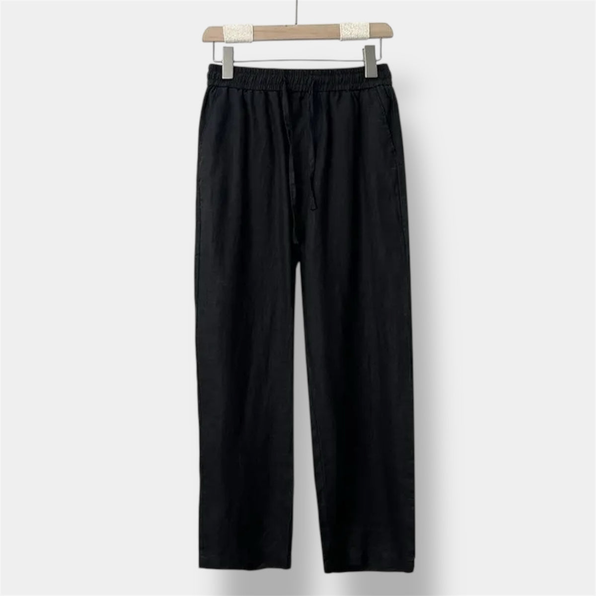 OLD MONEY Pantaloni in lino dal taglio dritto