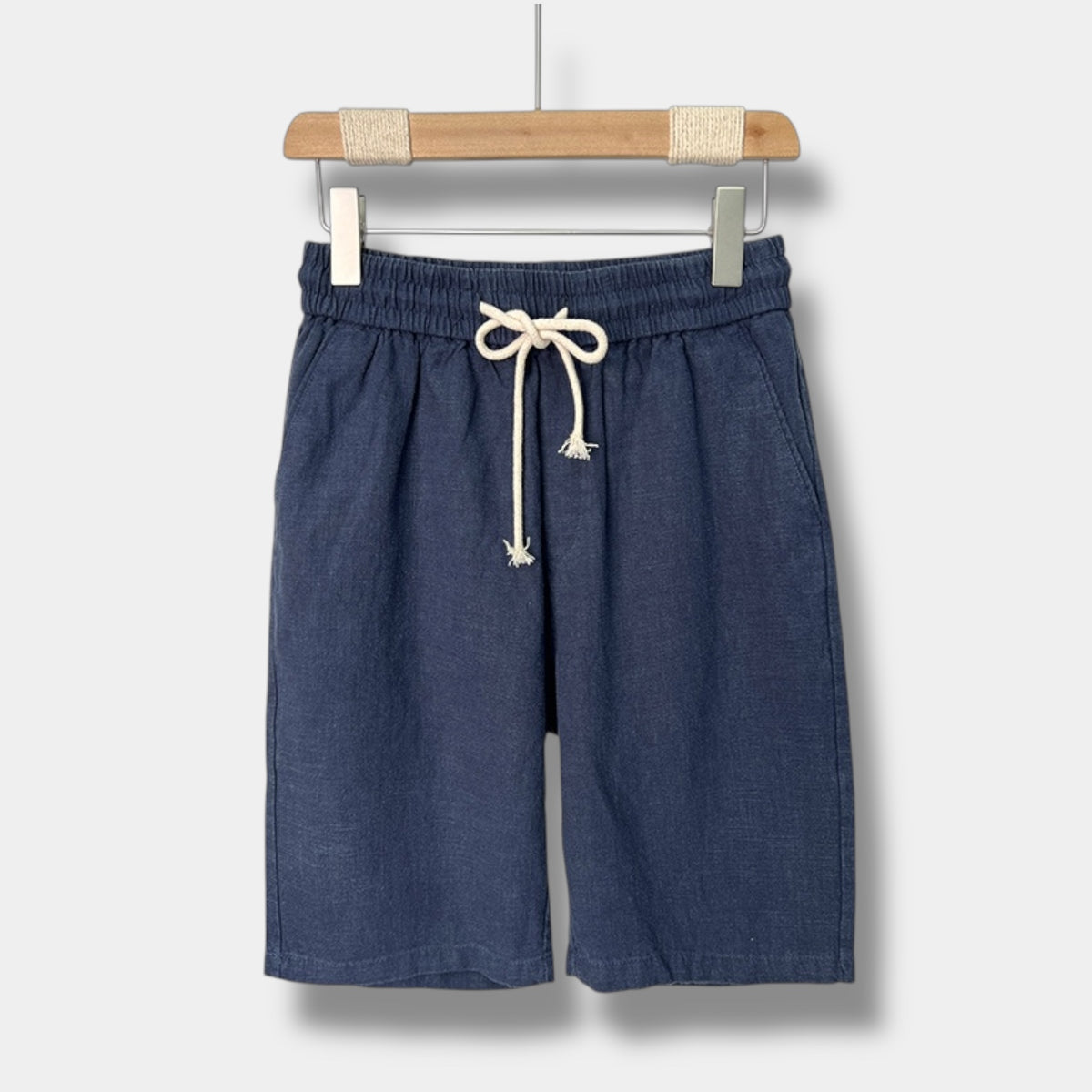 OLD MONEY Pantaloncini in lino dal taglio rilassato