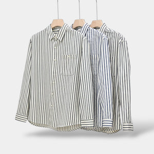 OLD MONEY Striped Long Sleeve Shirt