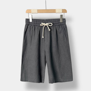 OLD MONEY Pantaloncini in lino dal taglio rilassato