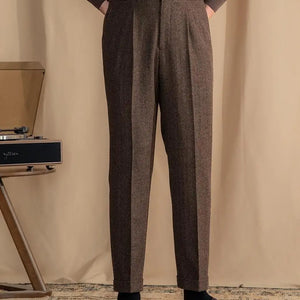 OLD MONEY Extended Tab Wool Trousers