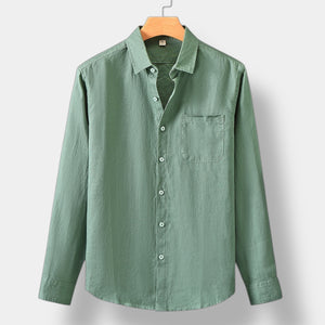 OLD MONEY LINEN LONG SLEEVE SHIRT