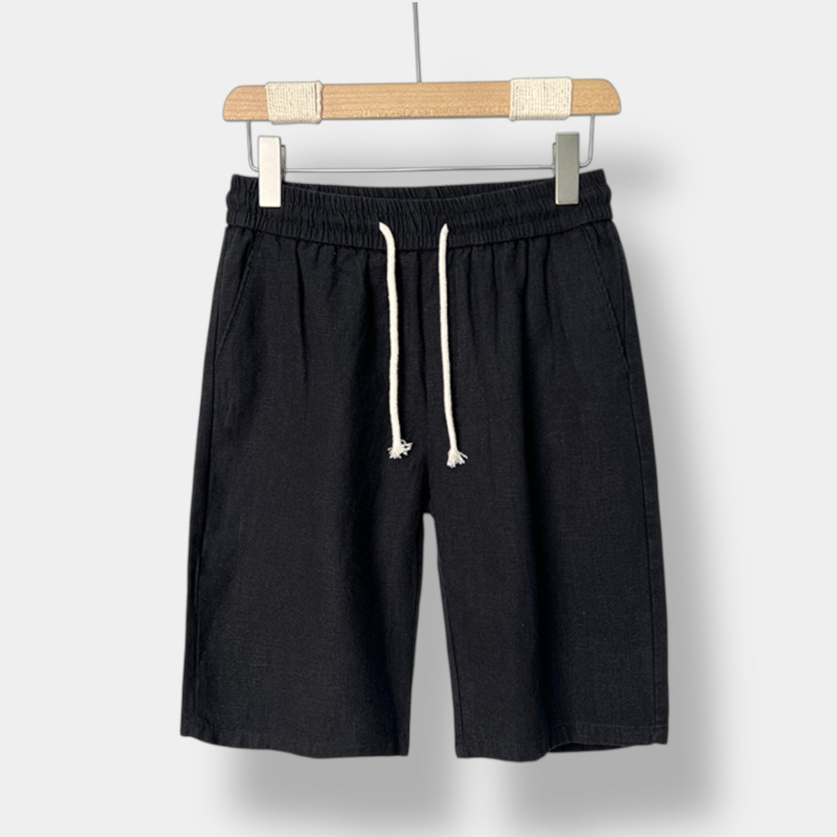 OLD MONEY Pantaloncini in lino dal taglio rilassato