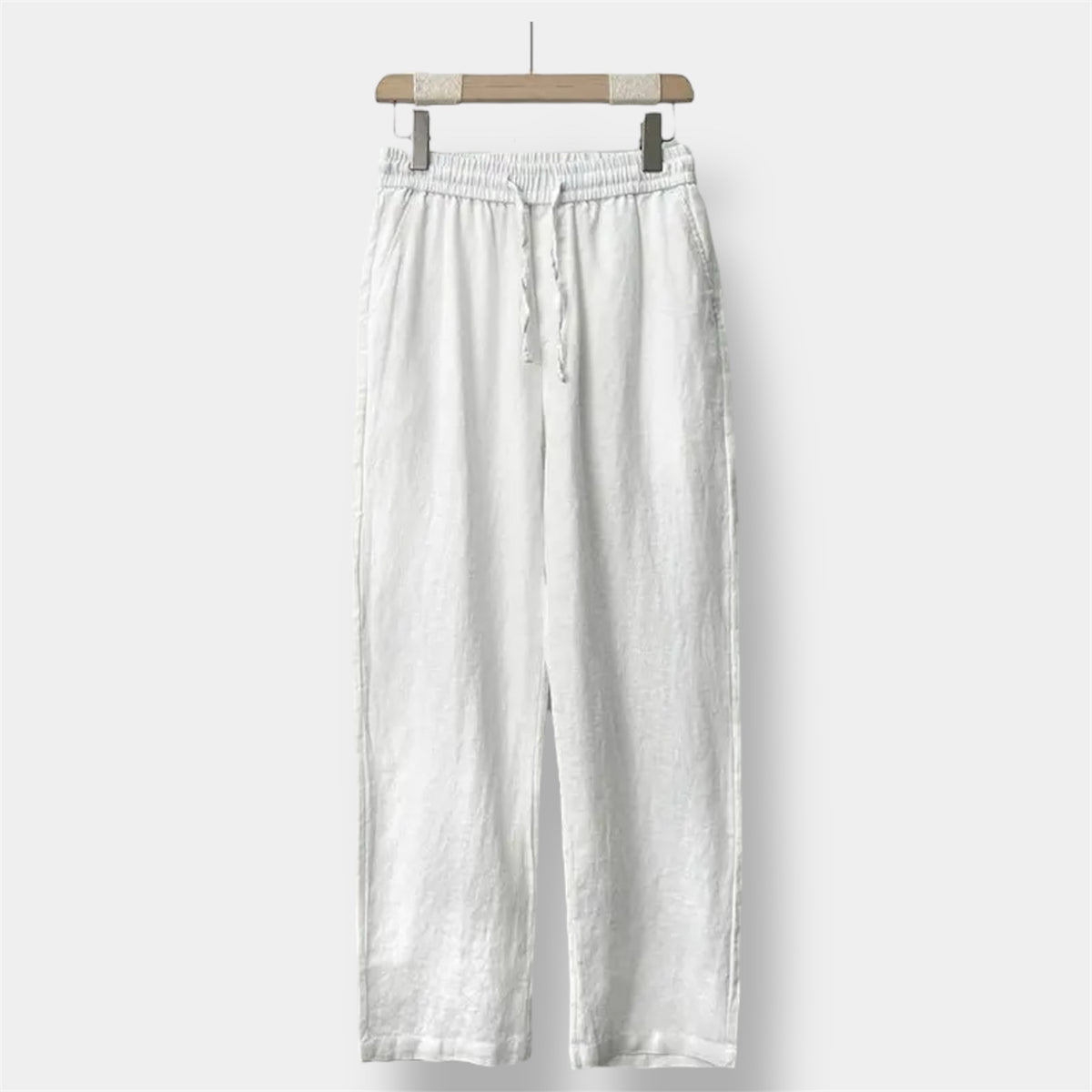 OLD MONEY Pantaloni in lino dal taglio dritto