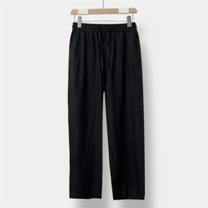 OLD MONEY Pantaloni in lino dal taglio dritto