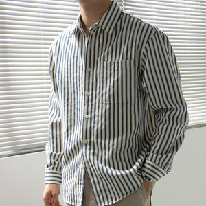 OLD MONEY Striped Long Sleeve Shirt