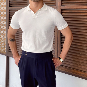 OLD MONEY V Collar Polo Shirt