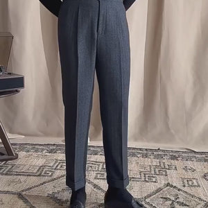 OLD MONEY Extended Tab Wool Trousers
